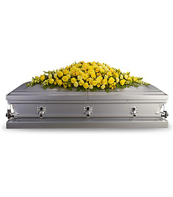 Golden Garden Casket Spray from Richardson's Flowers in Medford, NJ